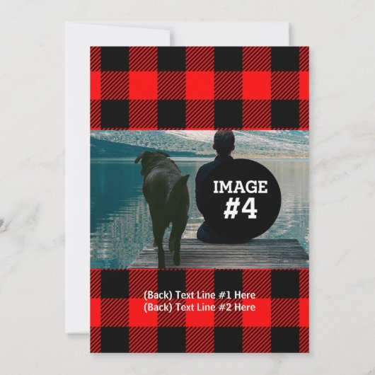 Creëer Uw eigen 4 Afbeeldingen 12 Lijnen van de Te Kaart (Achterkant)