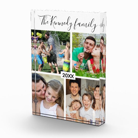 Creëer Uw Eigen 4 Familie Afbeeldingen Collage Gif Fotoblokken (Rechts)
