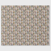 Creëer Uw eigen 4 foto bruiloft collage Cadeaupapier (Vlak)