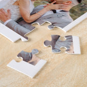 Creëer Uw eigen 4 foto bruiloft collage Legpuzzel (Zijkant)