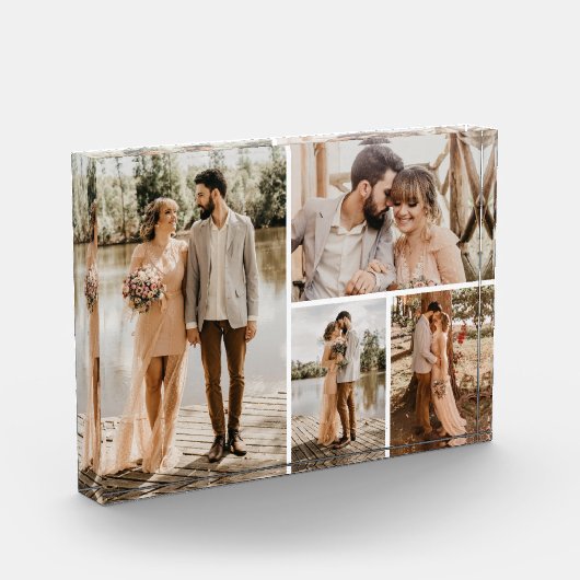 Creëer Uw eigen 4 Foto Collage Photo Block (Links)