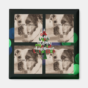 Creëer Uw eigen 4 foto Instagram Kerstmis Magneet