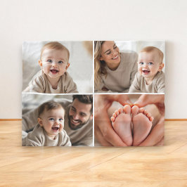 Creëer Uw Eigen 4 Fotocollage Schattigee Baby Fleece Deken