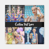 Creëer Uw Eigen 4 Foto's Collage Gymnastiek Magneet (Voorkant)
