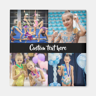Creëer Uw Eigen 4 Foto's Collage Gymnastiek Magneet