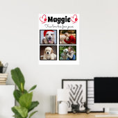 Creëer uw eigen 4 op foto's toegesneden hondencoll poster (Thuiskantoor)