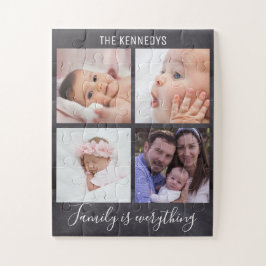 Creëer Uw eigen 4 Photo Collage Chalkboard-reeks Legpuzzel