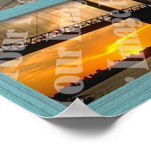 Creëer Uw eigen 4-puit venster Groen hout Lijst Poster (Hoek)