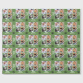 Creëer Uw eigen 4-serie Foto met groene kerst Cadeaupapier (Vlak)