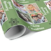Creëer Uw eigen 4-serie Foto met groene kerst Cadeaupapier (Rol Hoek)