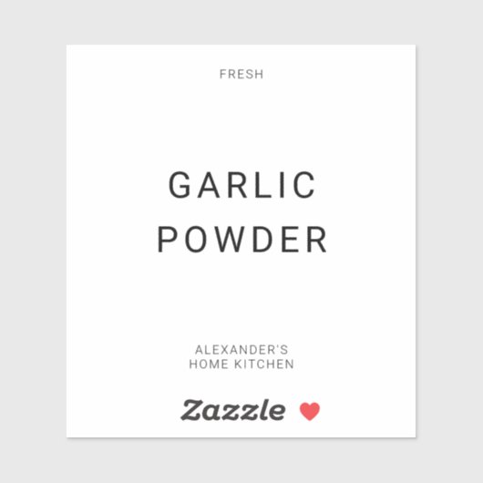 Creëer Uw eigen 4x4 Individuele Spice Label (Vel)