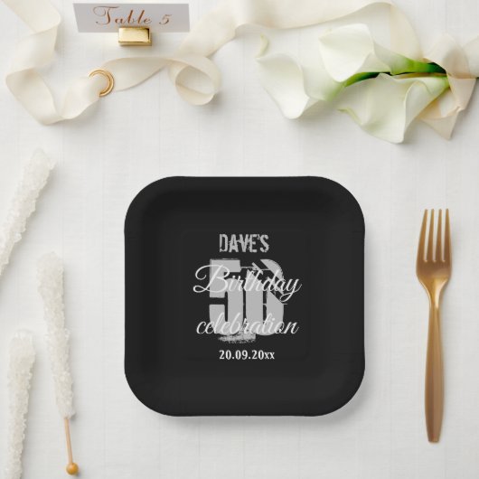 Creëer uw eigen 50e verjaardag op elke feestdag papieren bordje (Huwelijk)