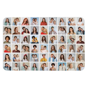 Creëer uw eigen 54 foto collage flexibel magneet