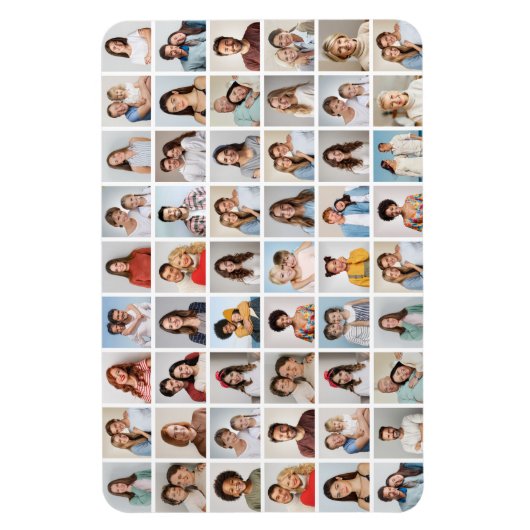 Creëer uw eigen 54 foto collage flexibel magneet (Verticaal)