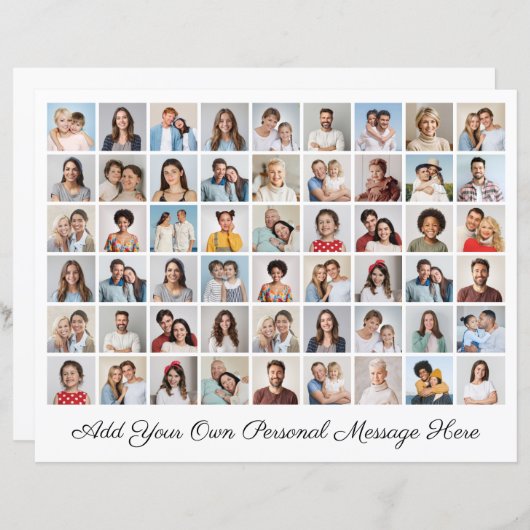 Creëer Uw Eigen 54 Foto Collage Papieren Blad (Voorkant / Achterkant)