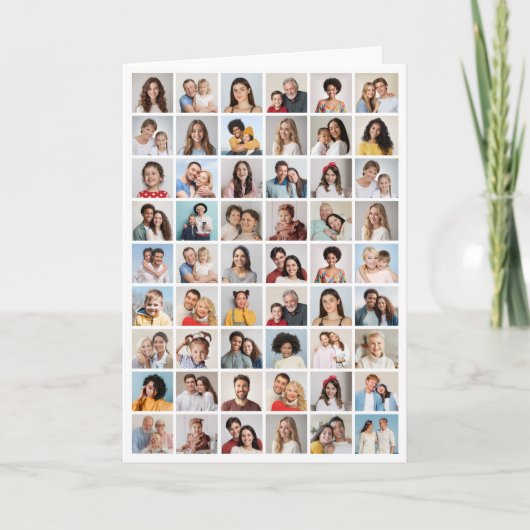 Creëer Uw eigen 54 Fotocollage Note Kaart (Voorkant)