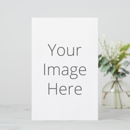 Creëer Uw eigen 5,5" x 8,5" linnen briefpapier (Staand voorkant)