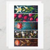 Creëer Uw eigen 5  bloemige Bladwijzer (Voorkant / Achterkant)