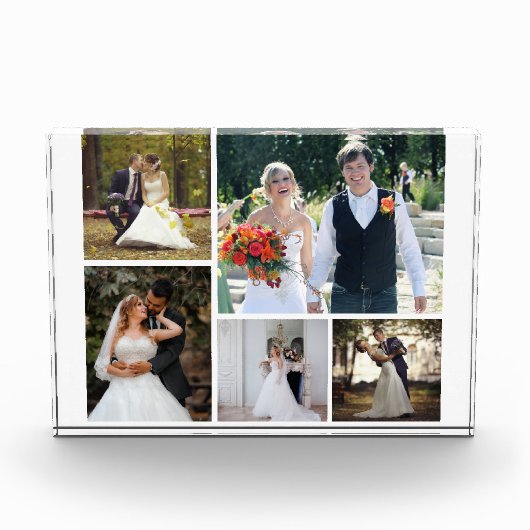 Creëer Uw eigen 5 foto bruiloft collage (Voorkant)