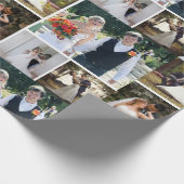 Creëer Uw eigen 5 foto bruiloft collage Cadeaupapier (Hoek)