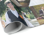 Creëer Uw eigen 5 foto bruiloft collage Cadeaupapier (Rol Hoek)