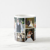 Creëer Uw eigen 5 foto bruiloft collage Koffiemok (Center)