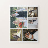 Creëer Uw eigen 5 foto bruiloft collage Legpuzzel (Verticaal)