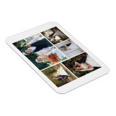 Creëer Uw eigen 5 foto bruiloft collage Magneet (Rechterzijde)