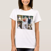 Creëer Uw eigen 5 foto bruiloft collage T-shirt (Voorkant)