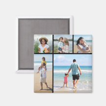 Creëer Uw eigen 5 Foto-Collage bewerkbare kleur