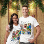 Creëer uw eigen 5 foto collage familie vakantie t-shirt<br><div class="desc">Creëer uw eigen familie vakantie shirt gepersonaliseerd met familienaam en jaar.</div>