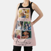 Creëer Uw eigen 5 Foto Collage Familienaam Roze Schort (Insitu)