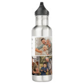 Creëer Uw eigen 5 Foto Collage Kinder Familienaam Waterfles (Rechts)