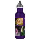 Creëer Uw eigen 5 Foto Collage Kinder Familienaam Waterfles (Links)