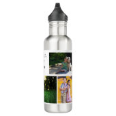 Creëer Uw eigen 5 Foto Collage Kinder Familienaam  Waterfles (Rechts)