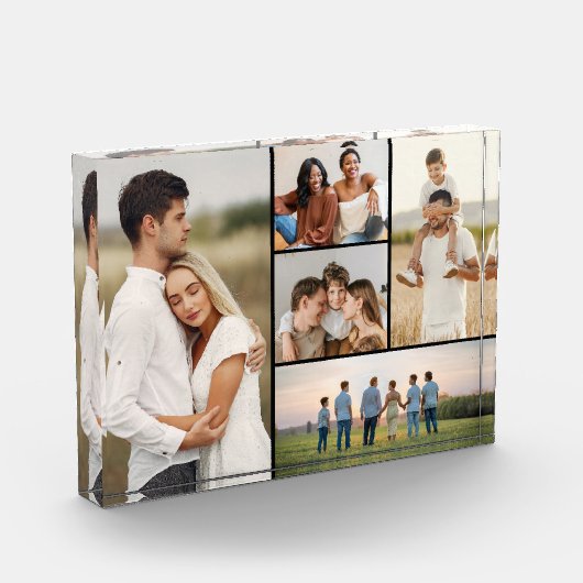 Creëer Uw eigen 5 Foto Collage Photo Block (Links)