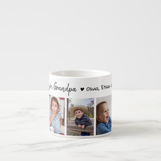 Creëer Uw eigen 5 foto We Love You Opa Espresso Kop (Voorkant)