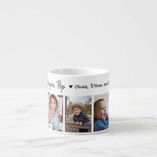 Creëer Uw eigen 5 foto We Love You Pop Espresso Kop (Voorkant)