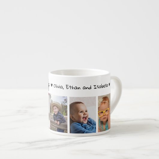 Creëer Uw eigen 5 foto We Love You Pop Espresso Kop (Voorkant rechts)