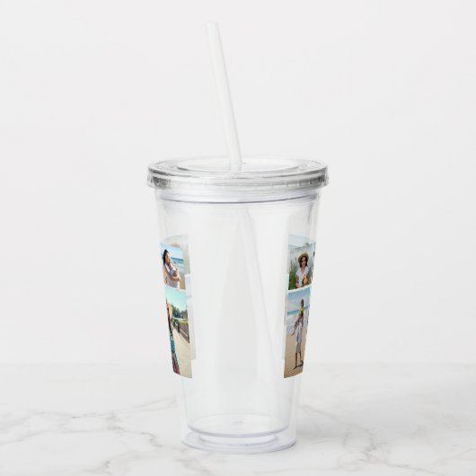 Creëer Uw eigen 5 Fotocollage Acryl Drinkbeker (Links)