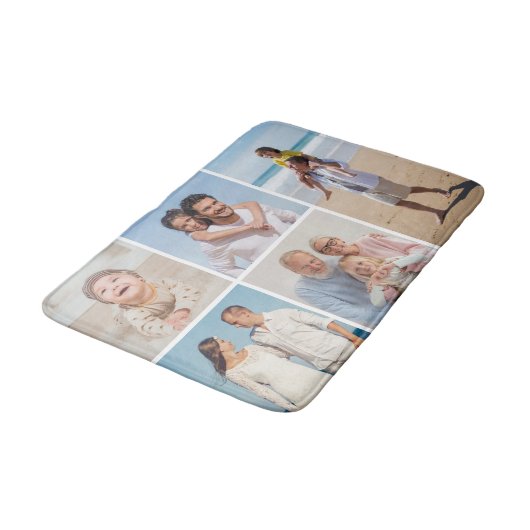 Creëer Uw eigen 5 Fotocollage Badmat (Gekanteld)