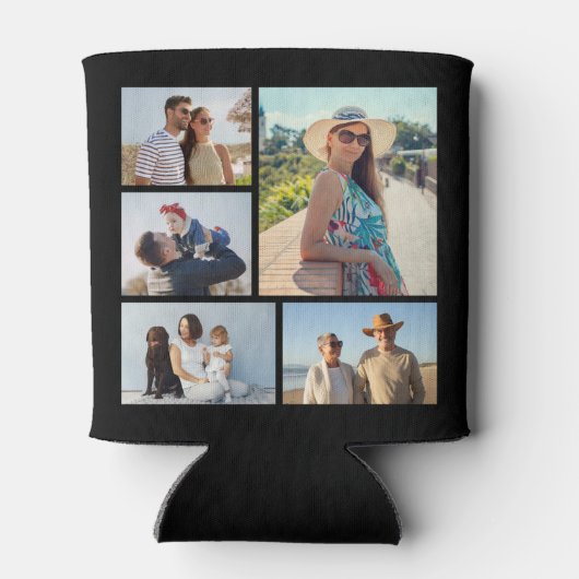 Creëer Uw eigen 5 Fotocollage Blikjeskoeler (Achterkant)