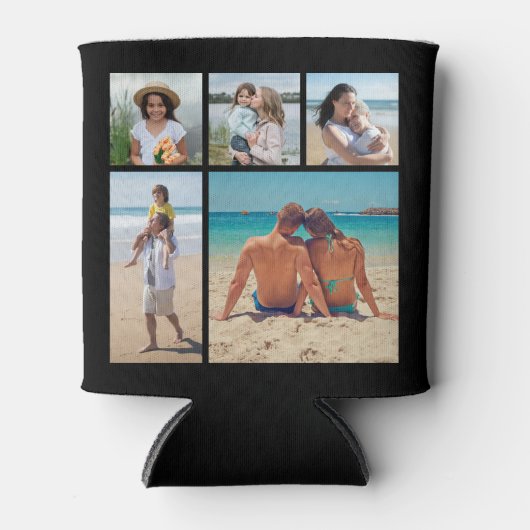 Creëer Uw eigen 5 Fotocollage Blikjeskoeler (Voorkant)