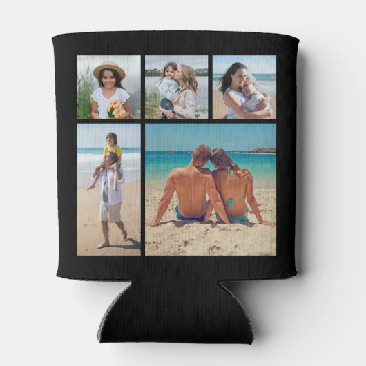 Creëer Uw eigen 5 Fotocollage Blikjeskoeler (Achterkant)