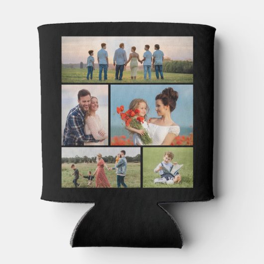 Creëer Uw eigen 5 Fotocollage Blikjeskoeler (Achterkant)