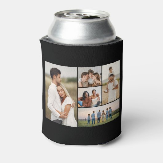 Creëer Uw eigen 5 Fotocollage Blikjeskoeler (Blikje Achterkant)