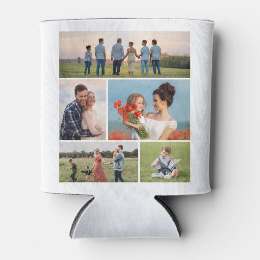 Creëer Uw eigen 5 Fotocollage Blikjeskoeler (Voorkant)