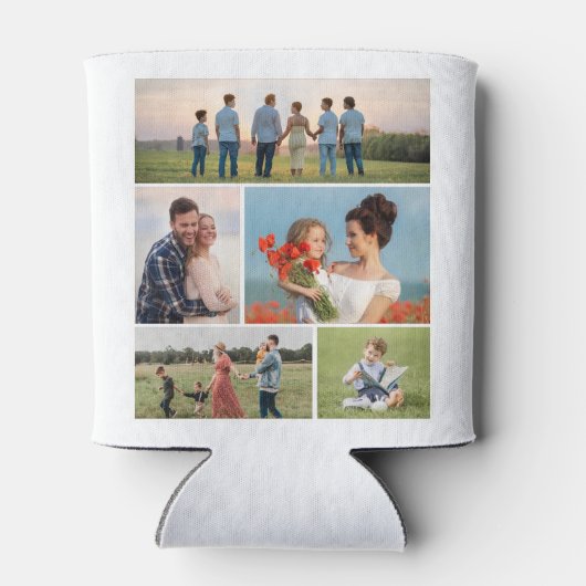 Creëer Uw eigen 5 Fotocollage Blikjeskoeler (Achterkant)