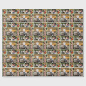 Creëer Uw eigen 5 Fotocollage Cadeaupapier (Vlak)