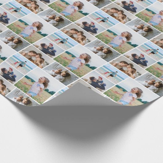 Creëer Uw eigen 5 Fotocollage Cadeaupapier (Hoek)